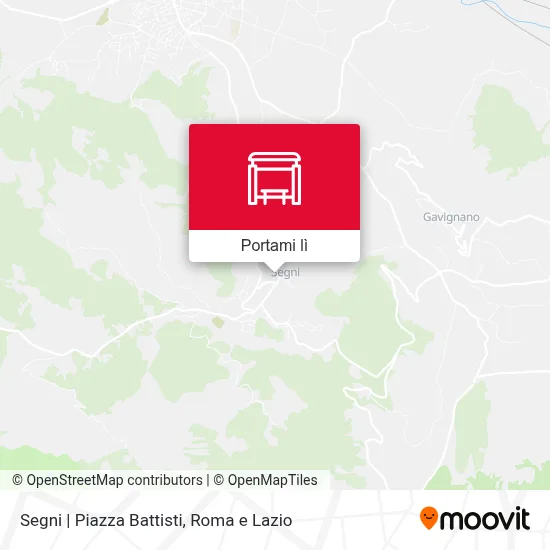 Mappa Segni | Piazza Battisti
