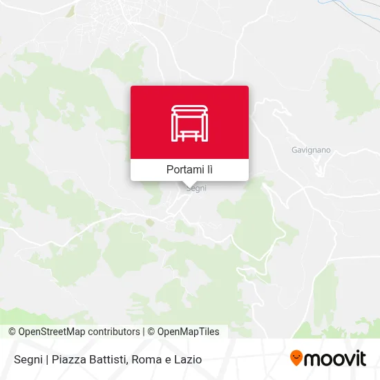 Mappa Segni | Piazza Battisti
