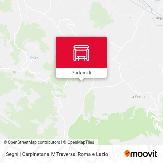 Mappa Segni | Carpinetana IV Traversa