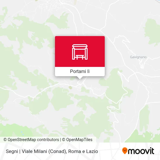 Mappa Segni | Viale Milani (Conad)