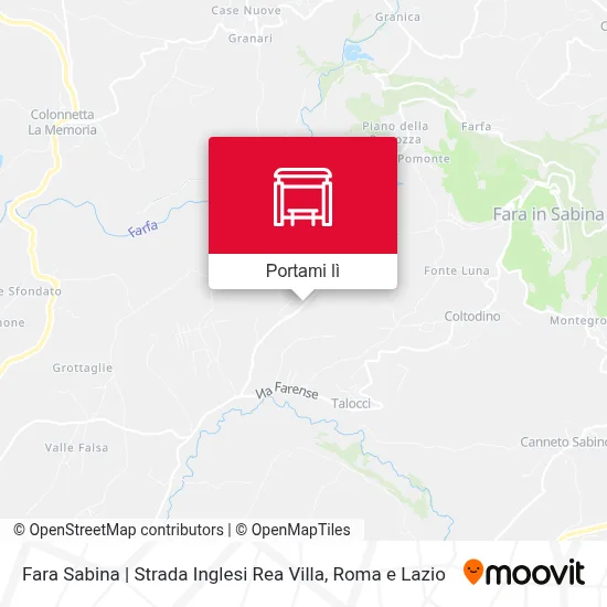 Mappa Fara Sabina | Strada Inglesi Rea Villa