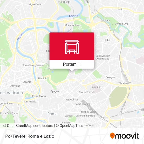 Mappa Po/Tevere