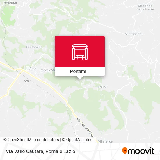 Mappa Via Valle Cautara