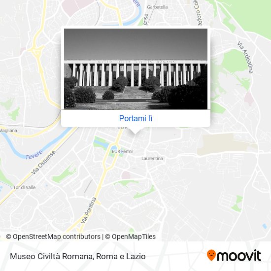 Mappa Museo Civiltà Romana