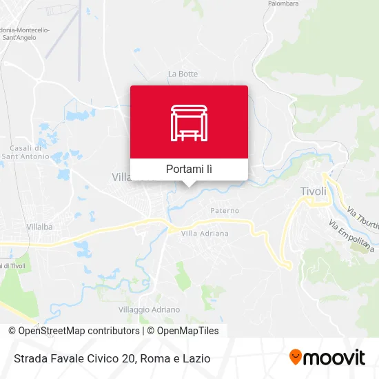 Mappa Strada Favale Civico 20