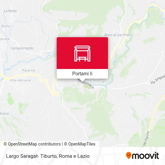 Mappa Largo Saragat- Tiburto