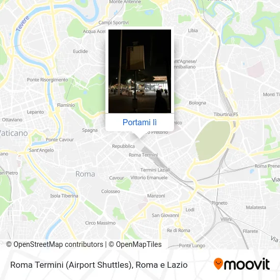 Mappa Roma Termini (Airport Shuttles)