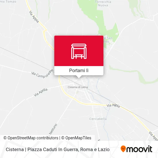 Mappa Cisterna | Piazza Caduti In Guerra