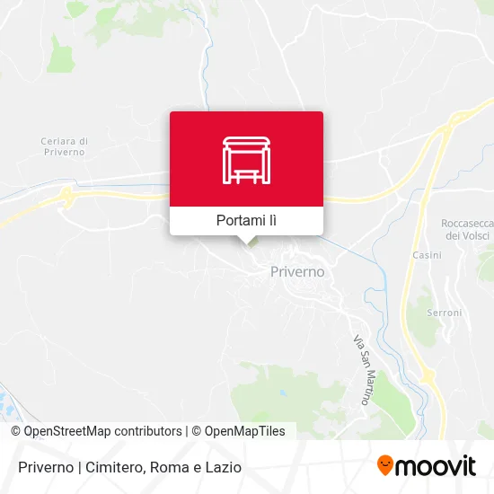 Mappa Priverno | Cimitero