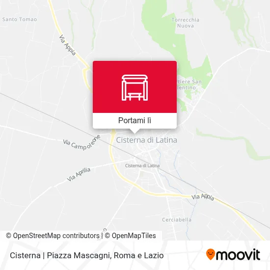 Mappa Cisterna | Piazza Mascagni