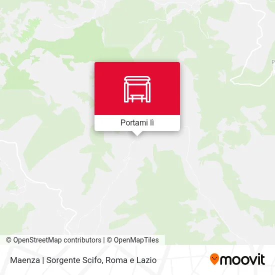 Mappa Maenza | Sorgente Scifo