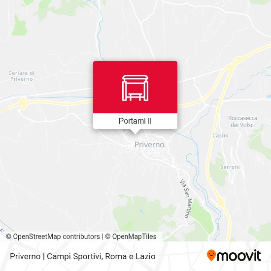 Mappa Priverno | Campi Sportivi
