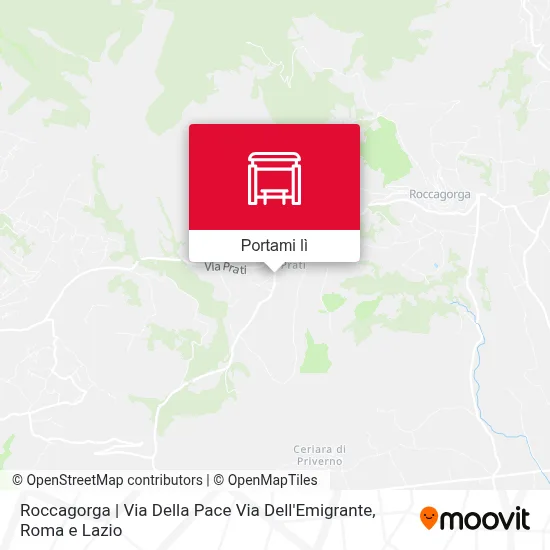 Mappa Roccagorga | Via Della Pace Via Dell'Emigrante