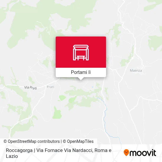 Mappa Roccagorga | Via Fornace Via Nardacci