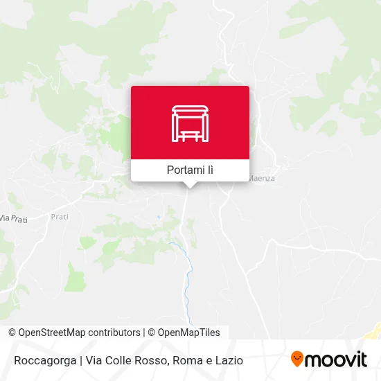 Mappa Roccagorga | Via Colle Rosso