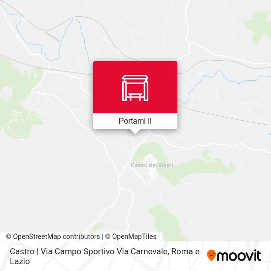 Mappa Castro | Via Campo Sportivo Via Carnevale