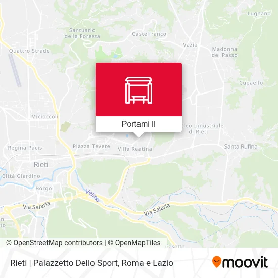 Mappa Rieti | Palazzetto Dello Sport
