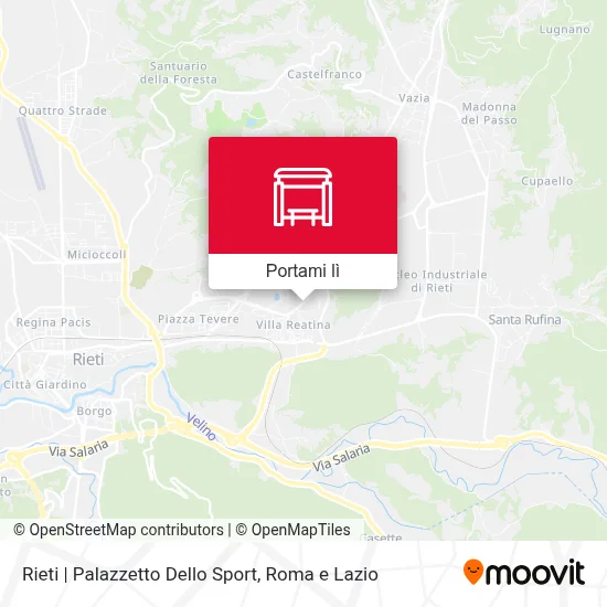 Mappa Rieti | Palazzetto Dello Sport