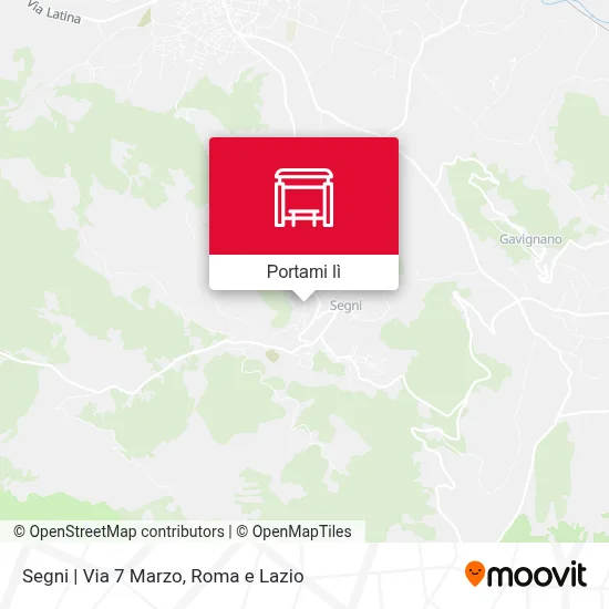 Mappa Segni | Via 7 Marzo