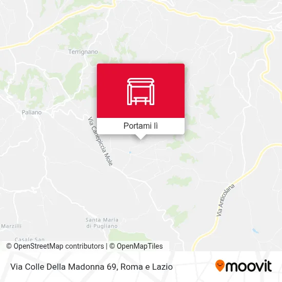 Mappa Via Colle Della Madonna 69
