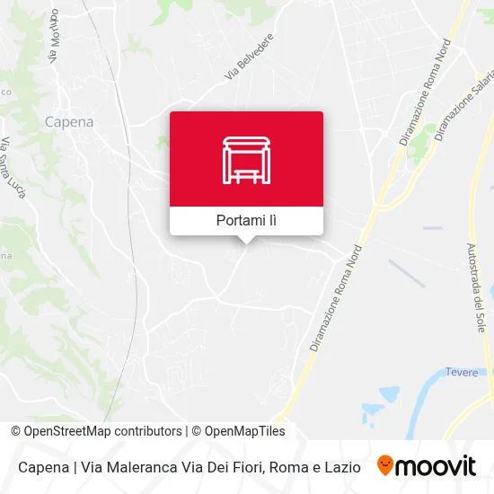 Mappa Capena | Via Maleranca Via Dei Fiori
