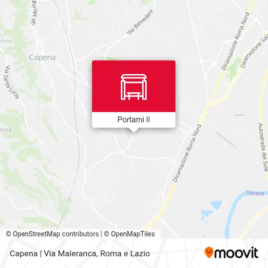 Mappa Capena | Via Maleranca