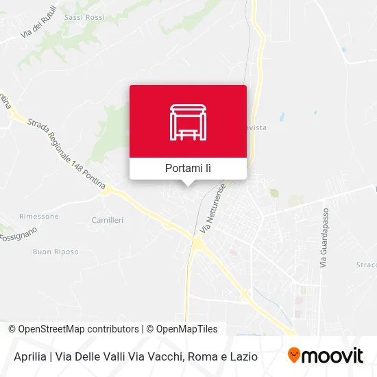 Mappa Aprilia | Via Delle Valli Via Vacchi