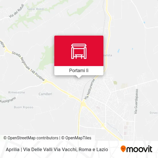 Mappa Aprilia | Via Delle Valli Via Vacchi