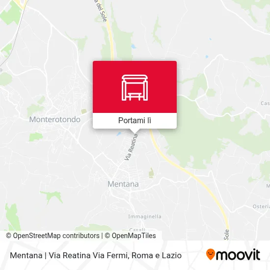 Mappa Mentana | Via Reatina Via Fermi