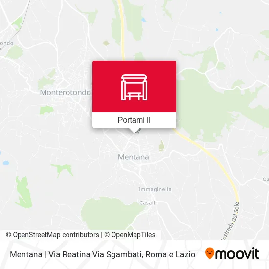 Mappa Mentana | Via Reatina Via Sgambati