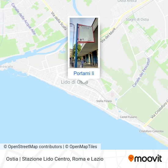 Mappa Ostia | Stazione Lido Centro