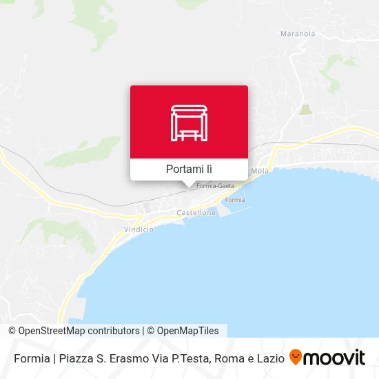Mappa Formia | Piazza S. Erasmo Via P.Testa