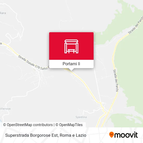 Mappa Superstrada Borgorose Est