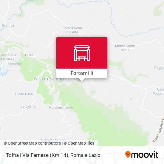 Mappa Toffia | Via Farnese (Km 14)