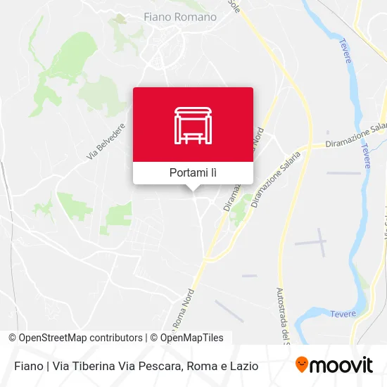 Mappa Fiano | Via Tiberina Via Pescara