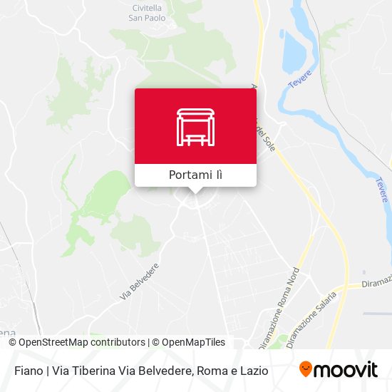 Mappa Fiano | Via Tiberina Via Belvedere