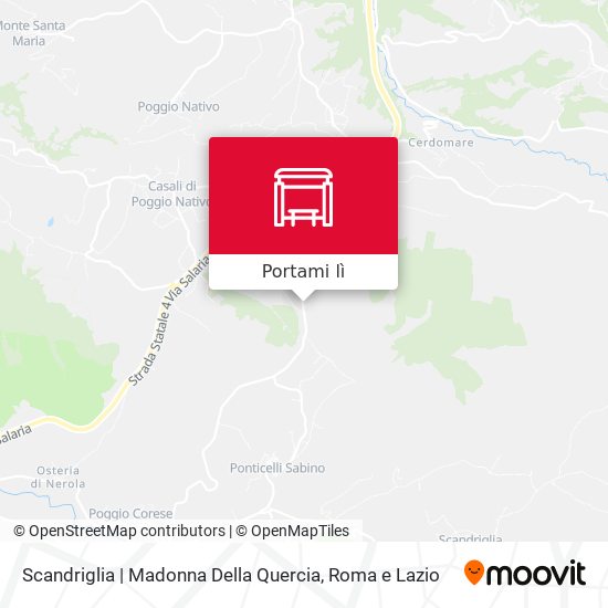 Mappa Scandriglia | Madonna Della Quercia