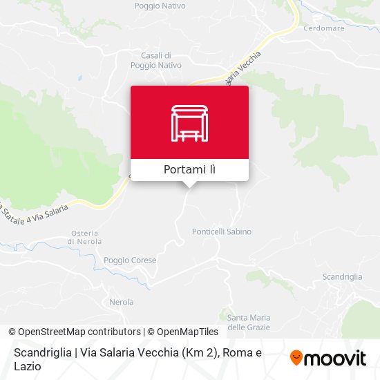 Mappa Scandriglia | Via Salaria Vecchia (Km 2)