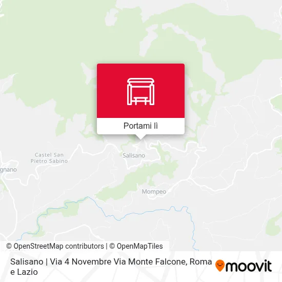 Mappa Salisano | Via 4 Novembre Via Monte Falcone