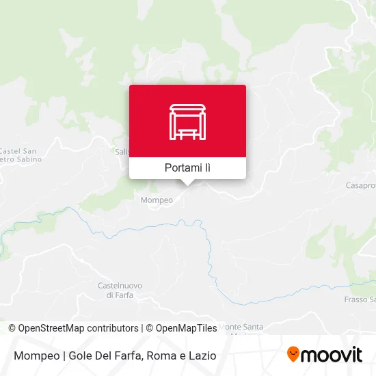 Mappa Mompeo | Gole Del Farfa
