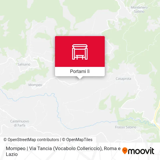 Mappa Mompeo | Via Tancia (Vocabolo Collericcio)