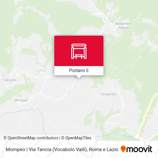 Mappa Mompeo | Via Tancia (Vocabolo Valli)