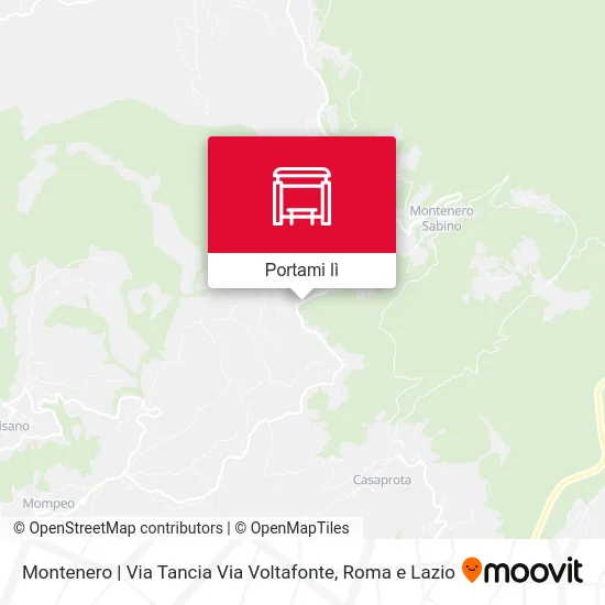 Mappa Montenero | Via Tancia Via Voltafonte