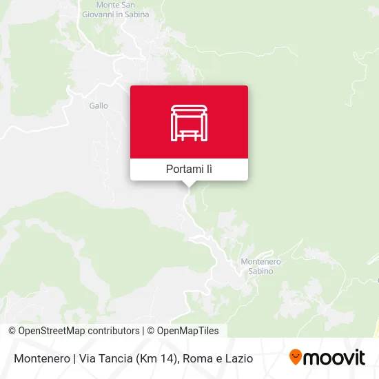 Mappa Montenero | Via Tancia (Km 14)