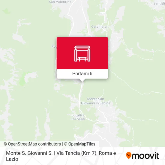 Mappa Monte S. Giovanni S. | Via Tancia (Km 7)
