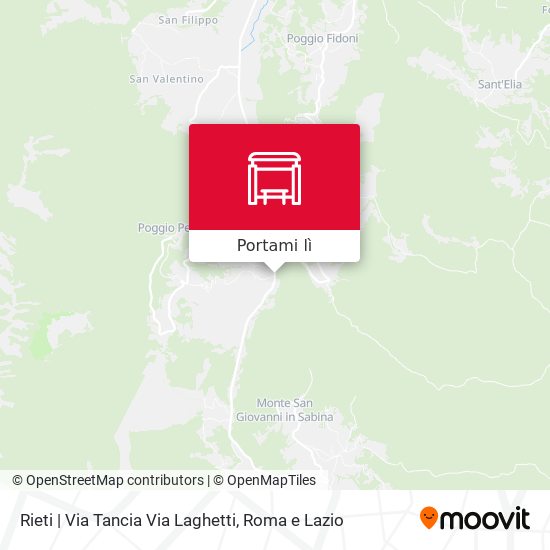 Mappa Rieti | Via Tancia Via Laghetti
