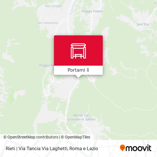 Mappa Rieti | Via Tancia Via Laghetti