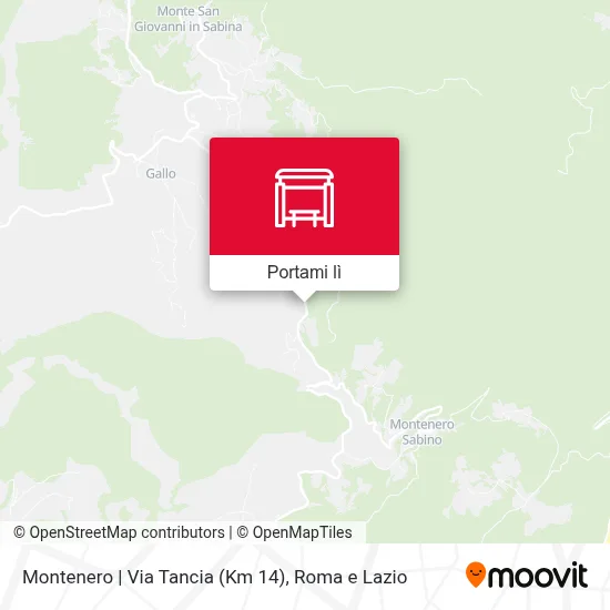 Mappa Montenero | Via Tancia (Km 14)
