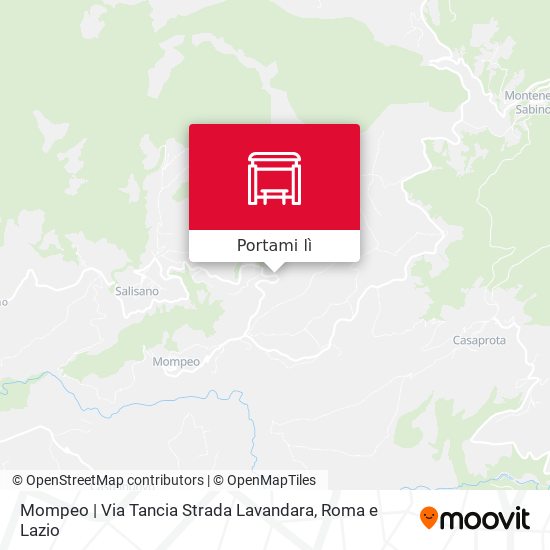 Mappa Mompeo | Via Tancia Strada Lavandara