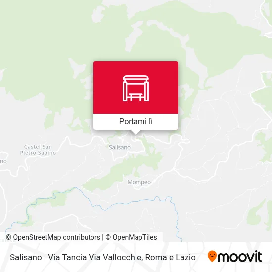 Mappa Salisano | Via Tancia Via Vallocchie